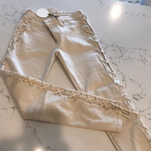 TulaRosa CRISSI Cream Lace Skinny Jean NWT